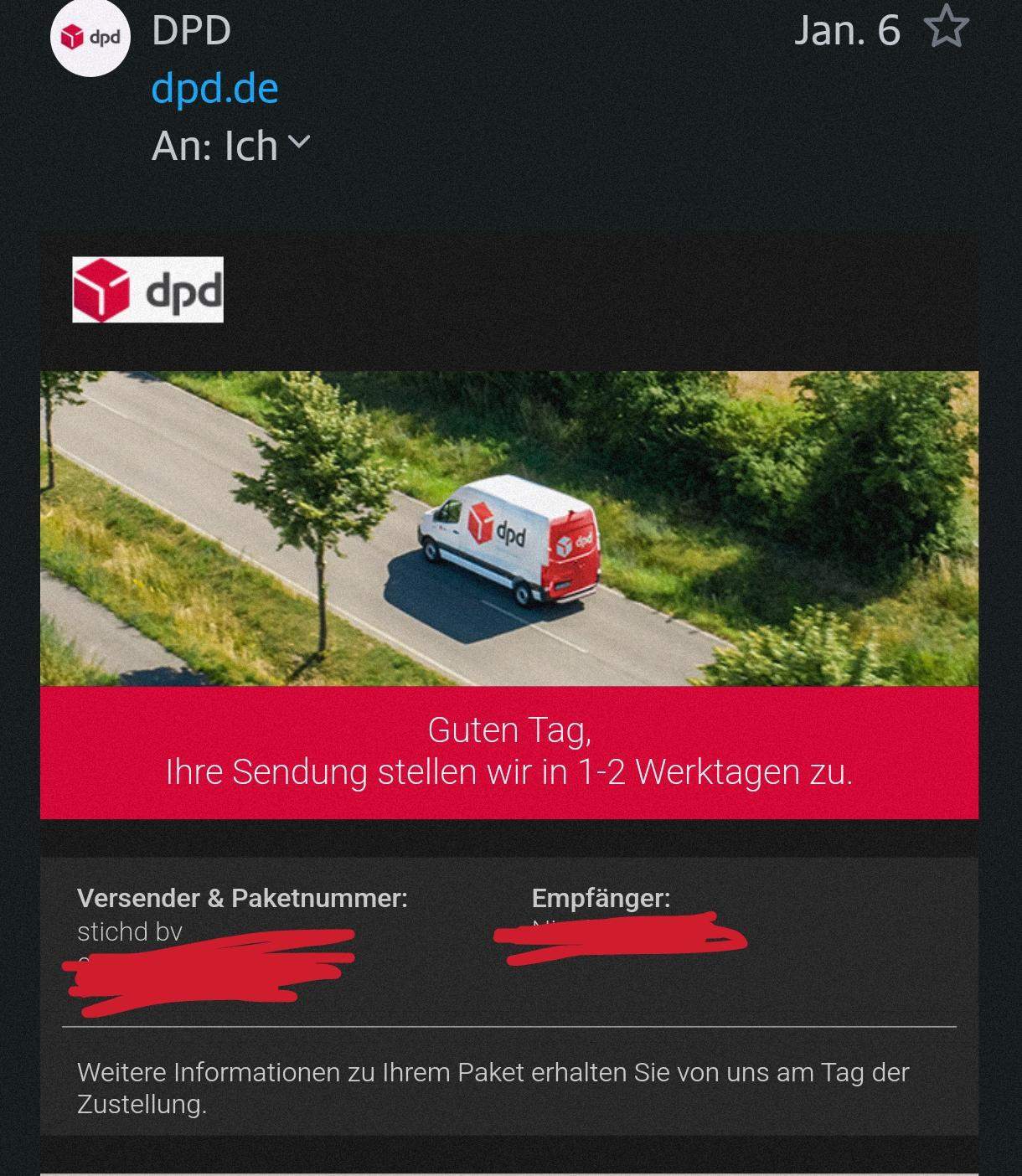 Bedeutet das dass mein Paket morgen kommt (DPD)? (Amazon, Post, Versand)