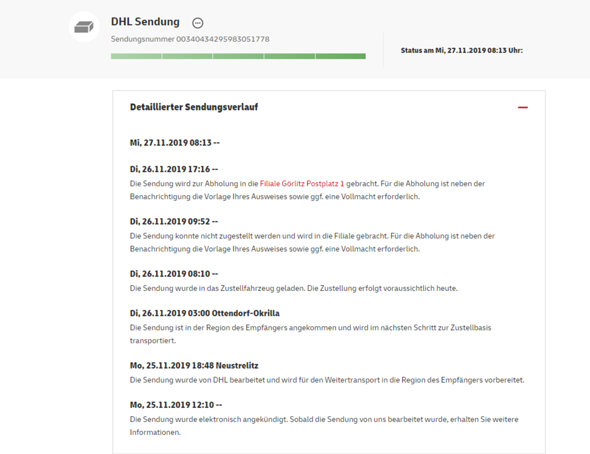 Bedeutet Es Dass Das Paket Einsortiert Worden Ist Zum Abholen Dhl Dhl Paket