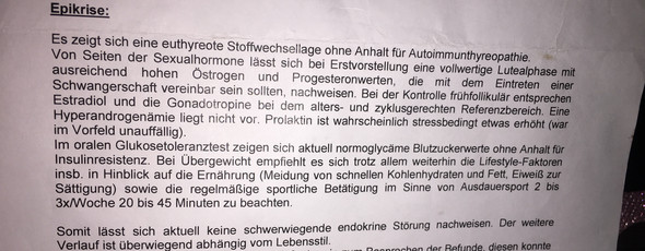 Befund - (Arzt, ergebnisse)