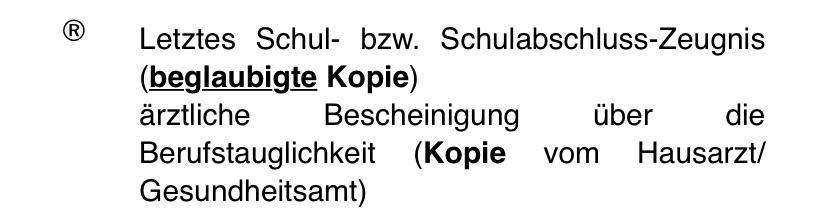 Beglaubigte Kopie der Zeugnisse für Pflegeausbildung? (Ausbildung und Studium, Zeugnis ...
