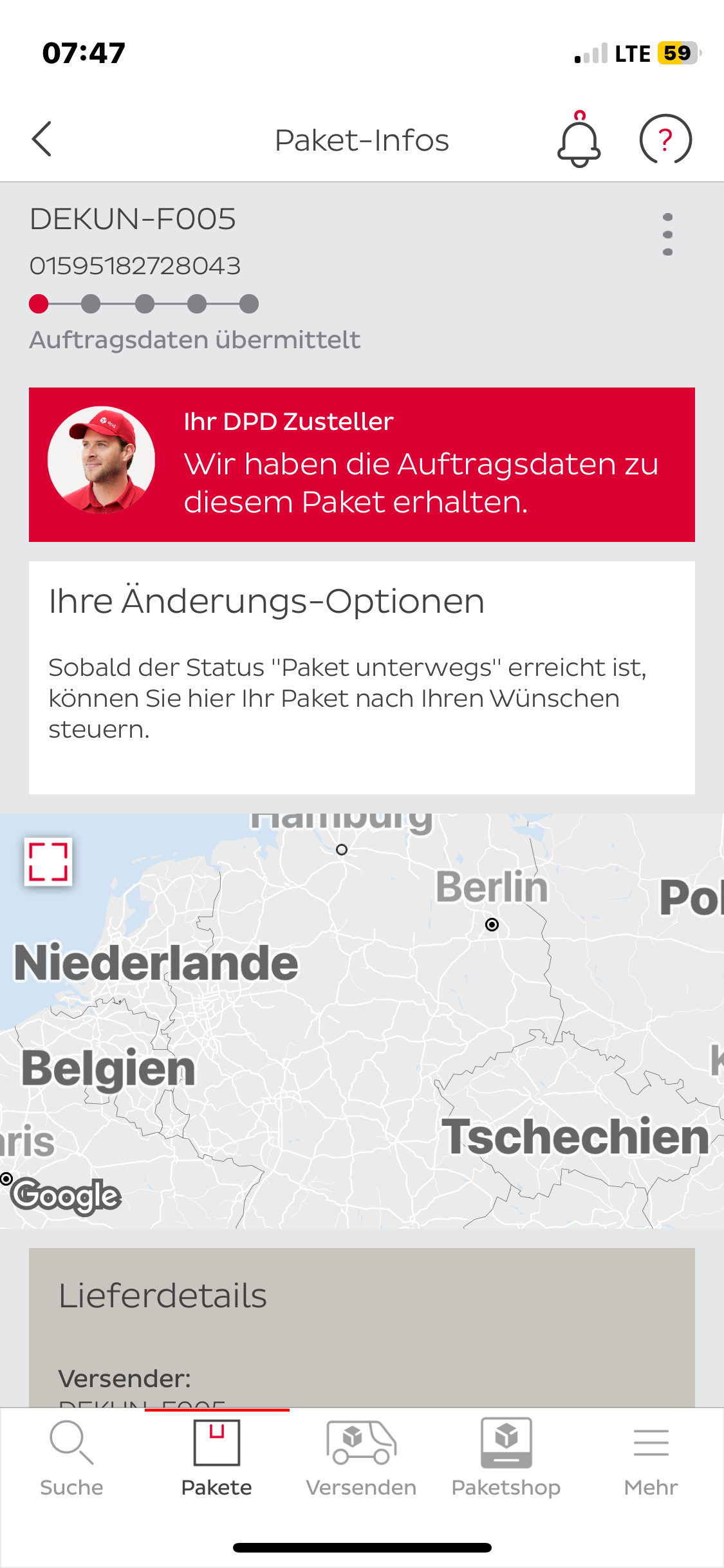 Bei Amazon steht versendet aber bei DPD nicht? (Versand, Bestellung, Paket)