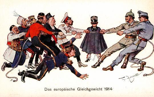 Karikatur 1914 - (Freizeit, Krieg, Karikatur)