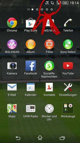 Bei Mir Ist Ein Eigenartiges Symbol In Der Leiste Bei Meinem Smartphone Siehe Screen Handy Sony
