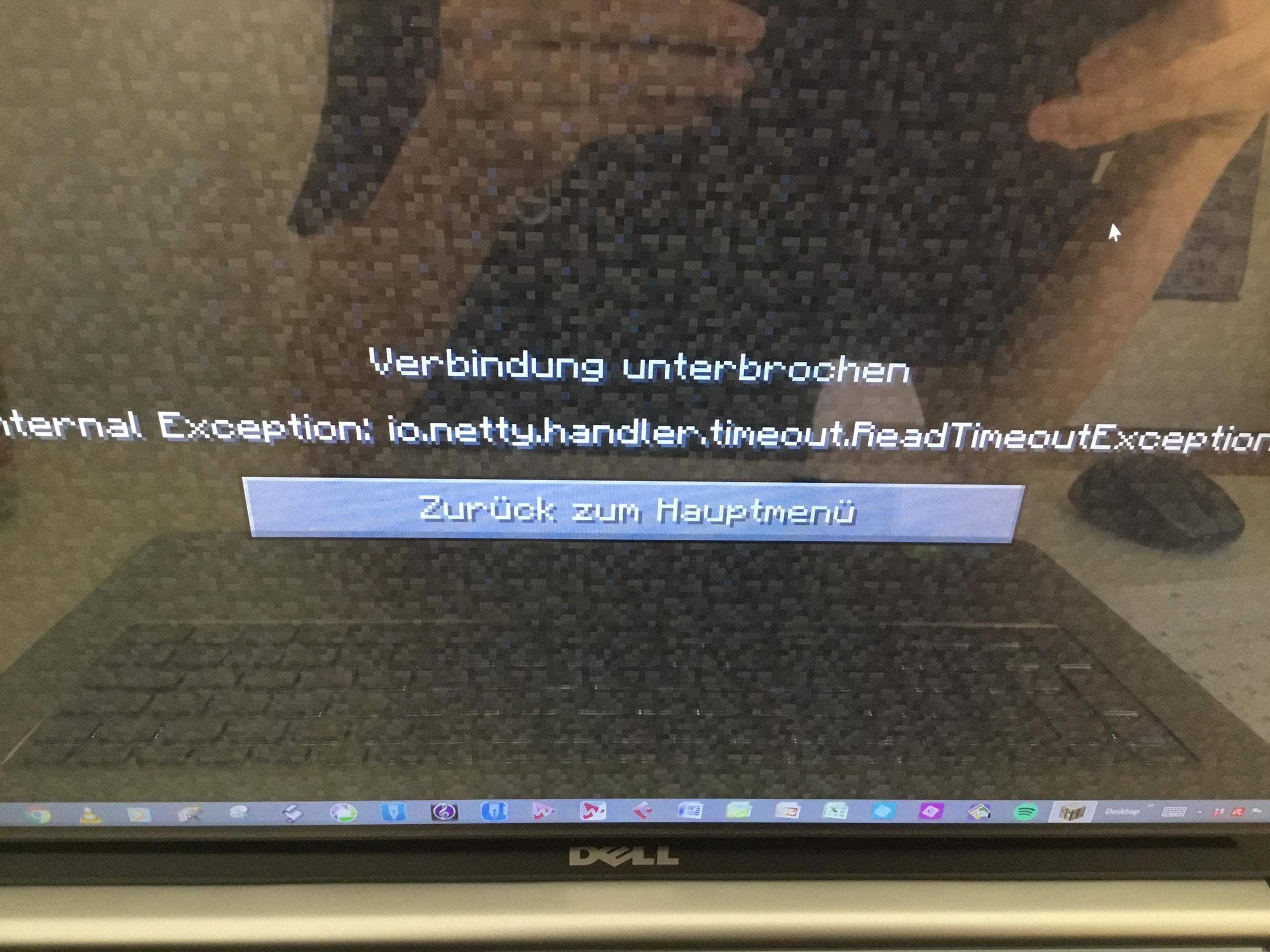 Bei mir steht eine Timeout Meldung wenn ich Server betreten will ...