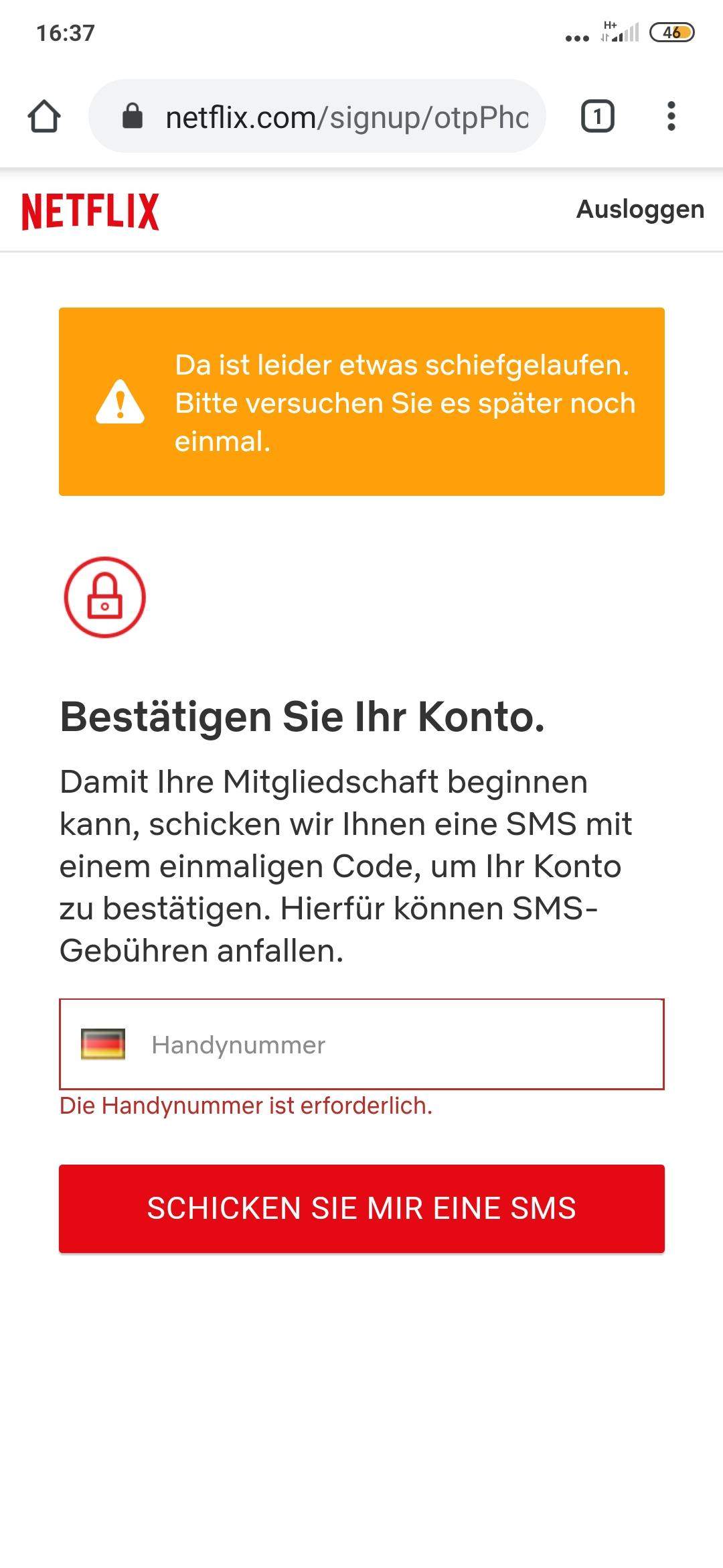 Bei Netflix Anmeldung Nicht Mglich?