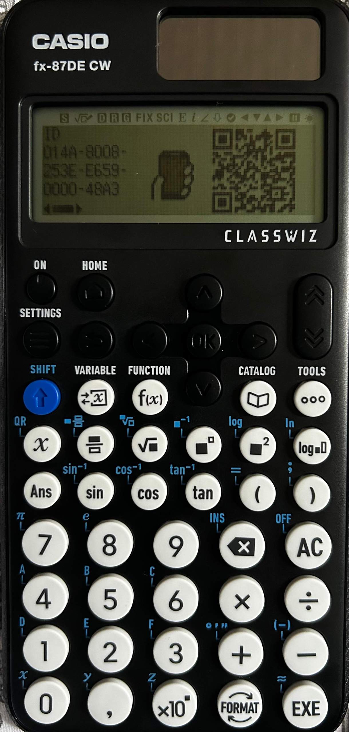 Bei Settings Taste Wird Nur Taschenrechner ID Angezeigt?(Casio Fx-87DE CW)?