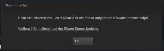 Beim aktualisieren von (Spiel) ist ein Fehler aufgetreten (Download