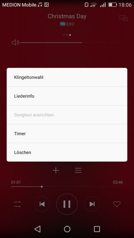 Beim Huawei P8 lite in der Musik App Songtexte hinzufügen?