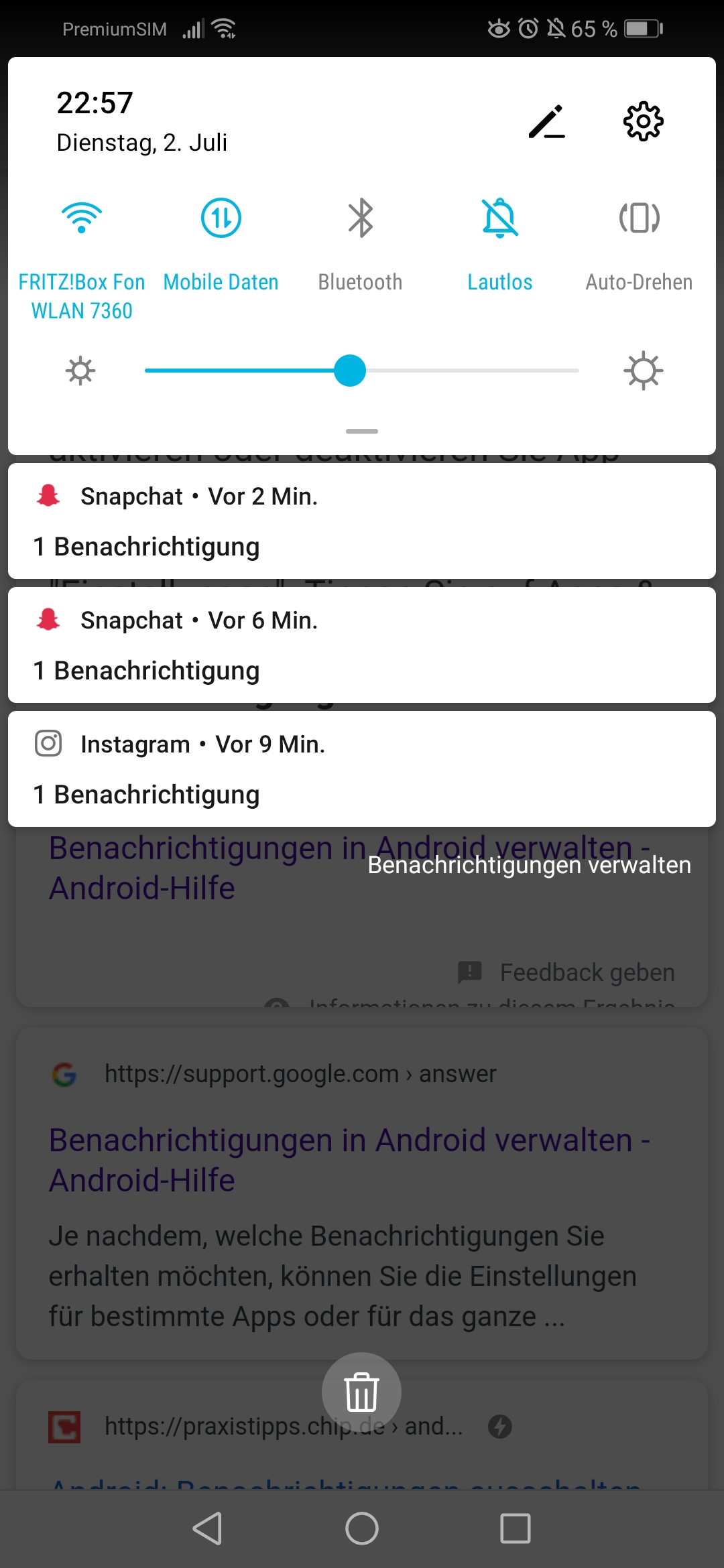 Benachrichtigungen bei Android? (Smartphone, Huawei, Benachrichtigung)