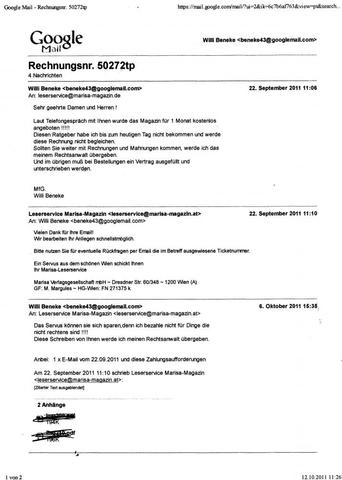 E-Mail - (Rechte, anzeigen)