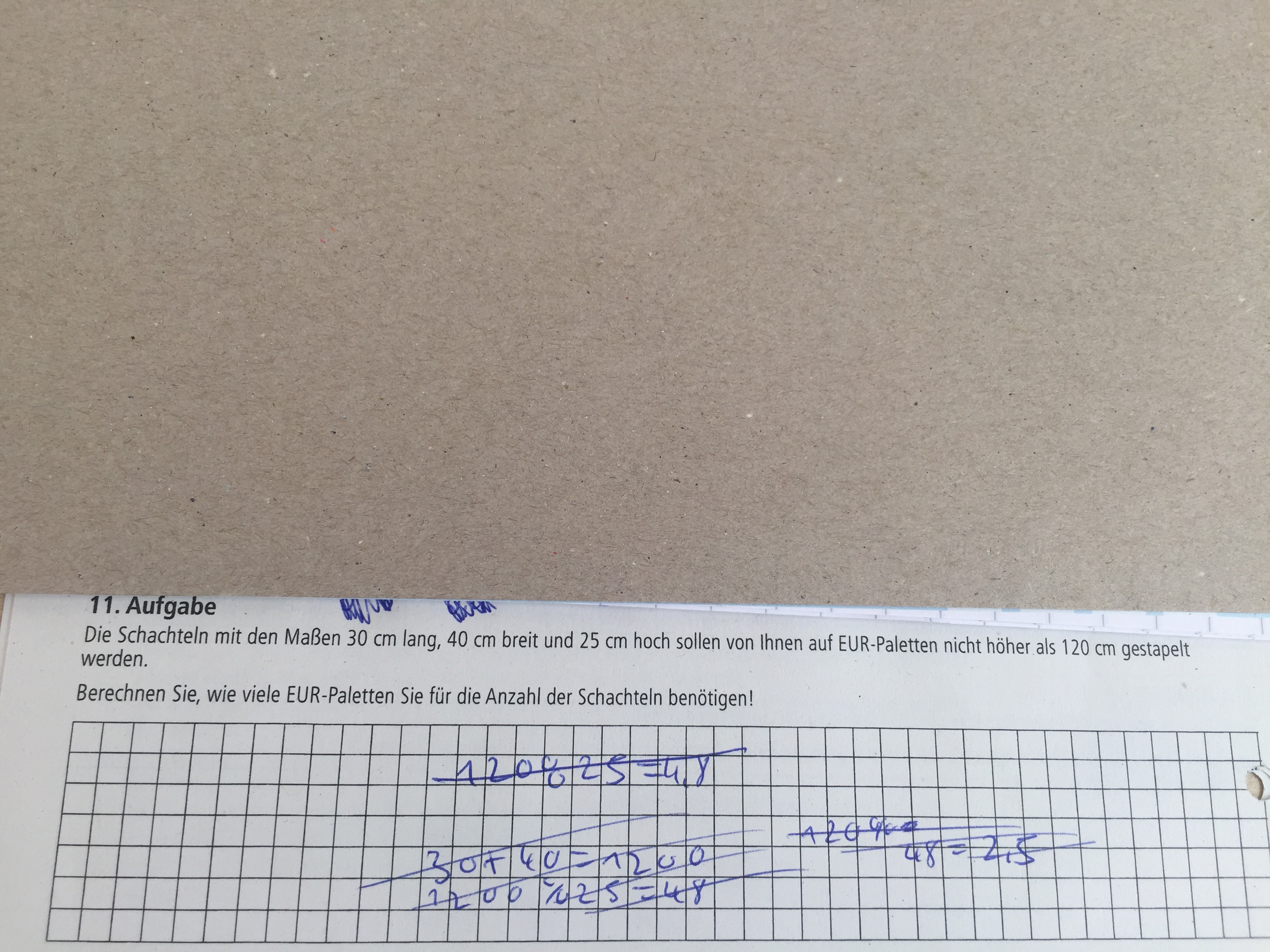 Berechne Sie Wie Viele Eur Paletten Sie Fur Die Anzahl Der Schachteln Benotigen Schule Mathematik Zigaretten