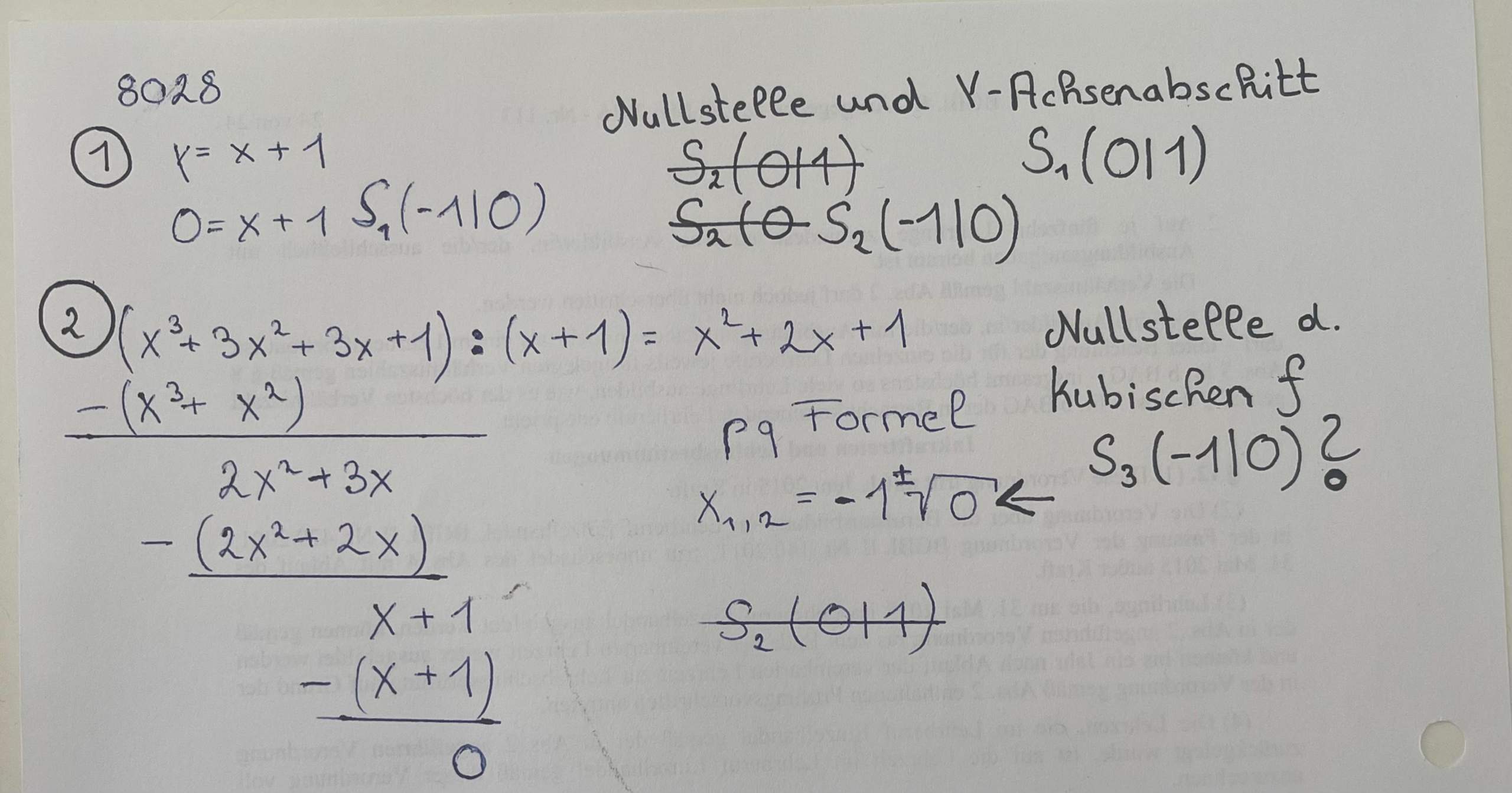 Berechnen der Schnittpunkte (Polynomfunktion und lineare F.)? (rechnen