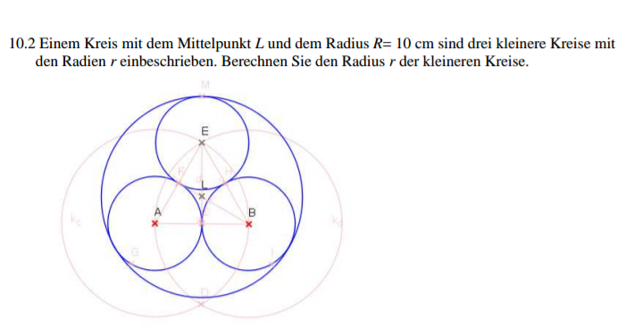 Berechnen Sie den Radius r der kleineren Kreise ? (Mathe ...