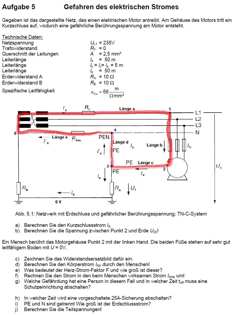 Berechnen Sie den Kurzschlussstrom Ik. (Schule, Technik, Ausbildung)