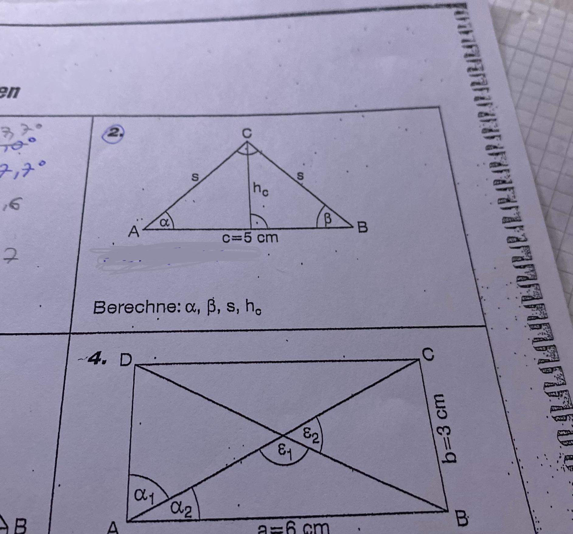 Berechnung von Dreieckenwie man die Höhe eines gleichschenkligen Dreiecks wenn keine