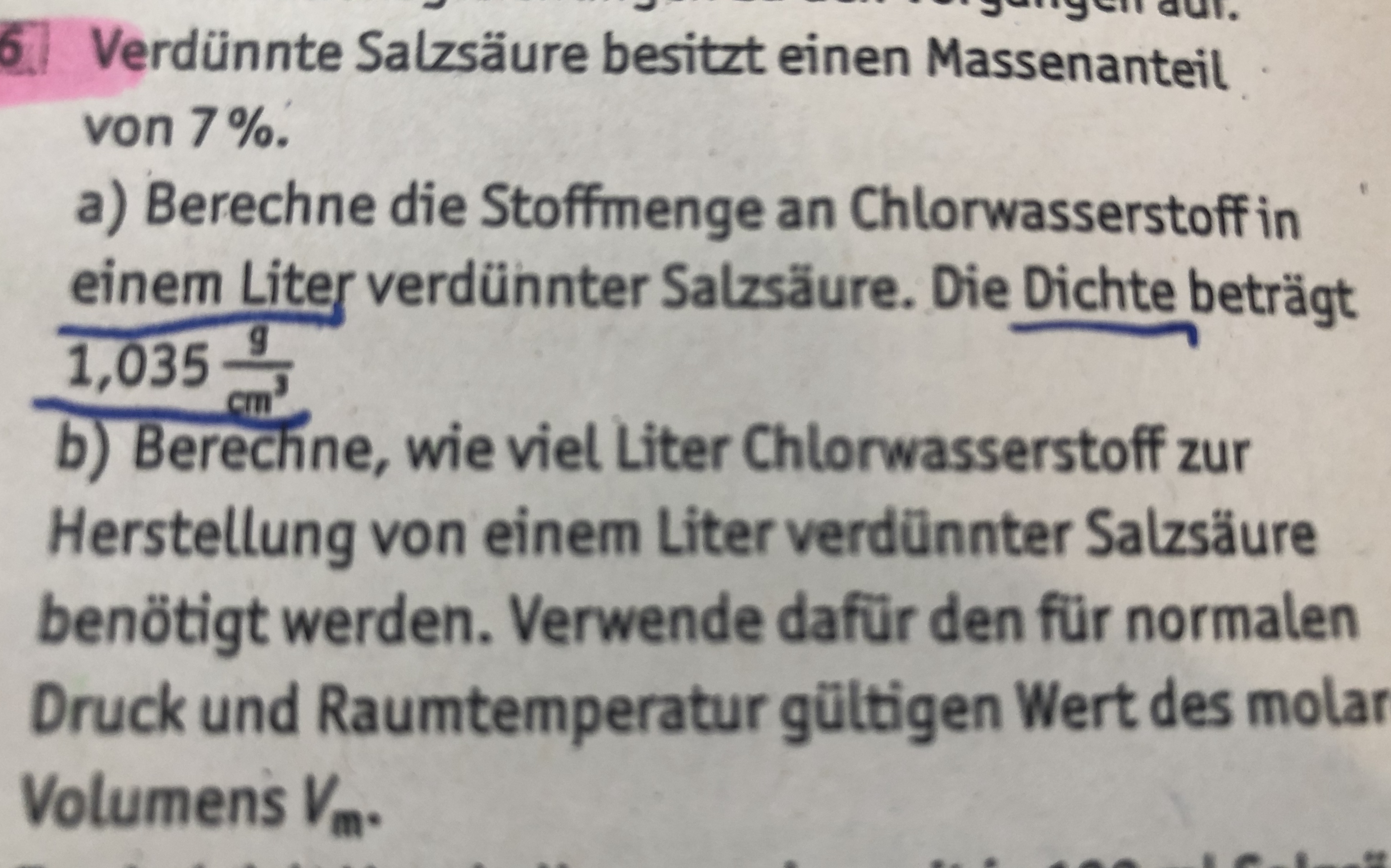 Berechnung von Stoffmenge? (Chemie)