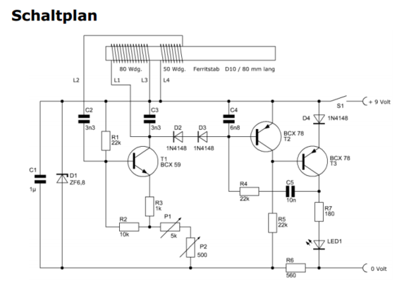 Beschreibung/ Funktion Schaltplan Metalldetektor (Elektronik