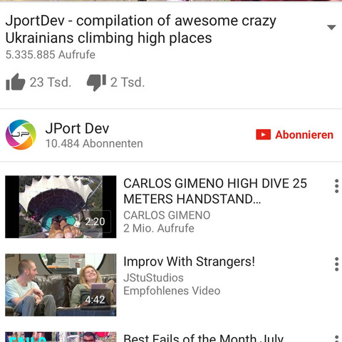 So habe ich es auf YT gefunden - (Youtube, Russland, klettern)