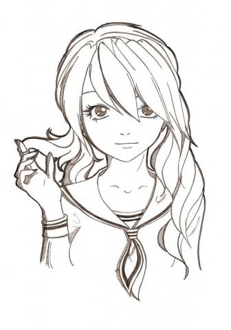 eine skizze von mir (die hand ist schrecklich) - (Manga, zeichnen, malen)
