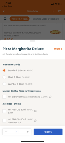 Bestellt ihr lieber eine große Pizza oder zwei kleine?
