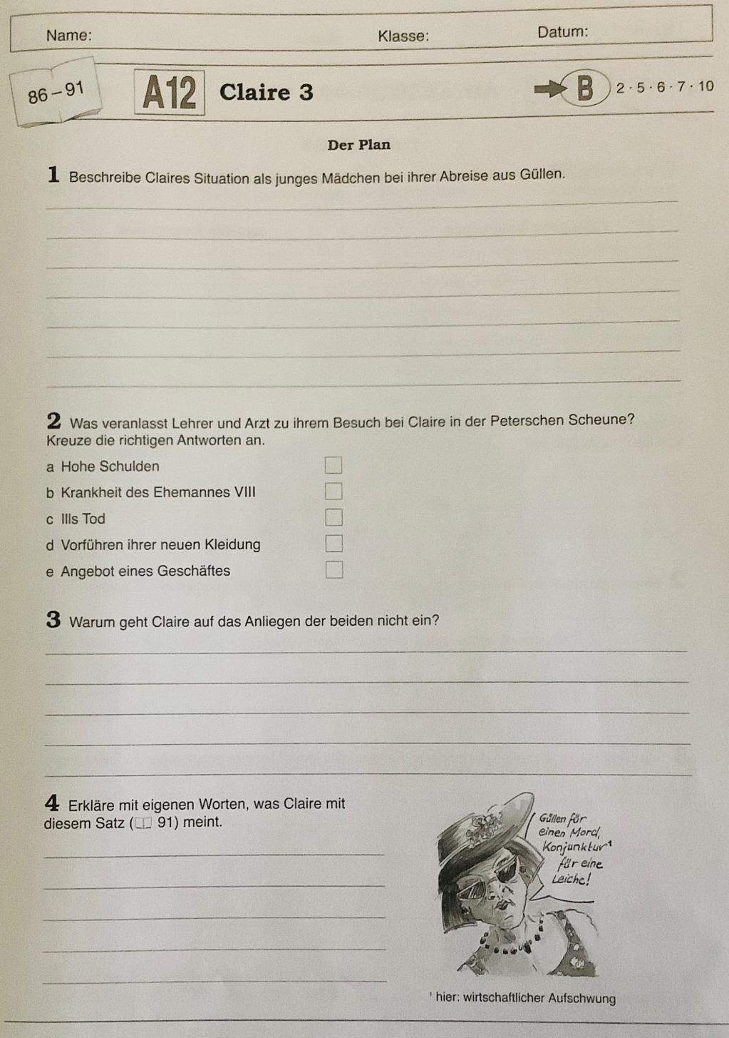 Der Besuch Der Alten Dame Arbeitsblätter Lösungen Besuch der alten Dame aufgabe? (Buch, Drama, Dürrenmatt)