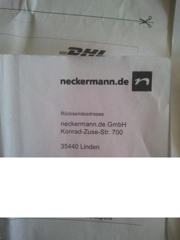Lieferschein Adresse Neckermann - (Polizei, Post, Online-Shop)
