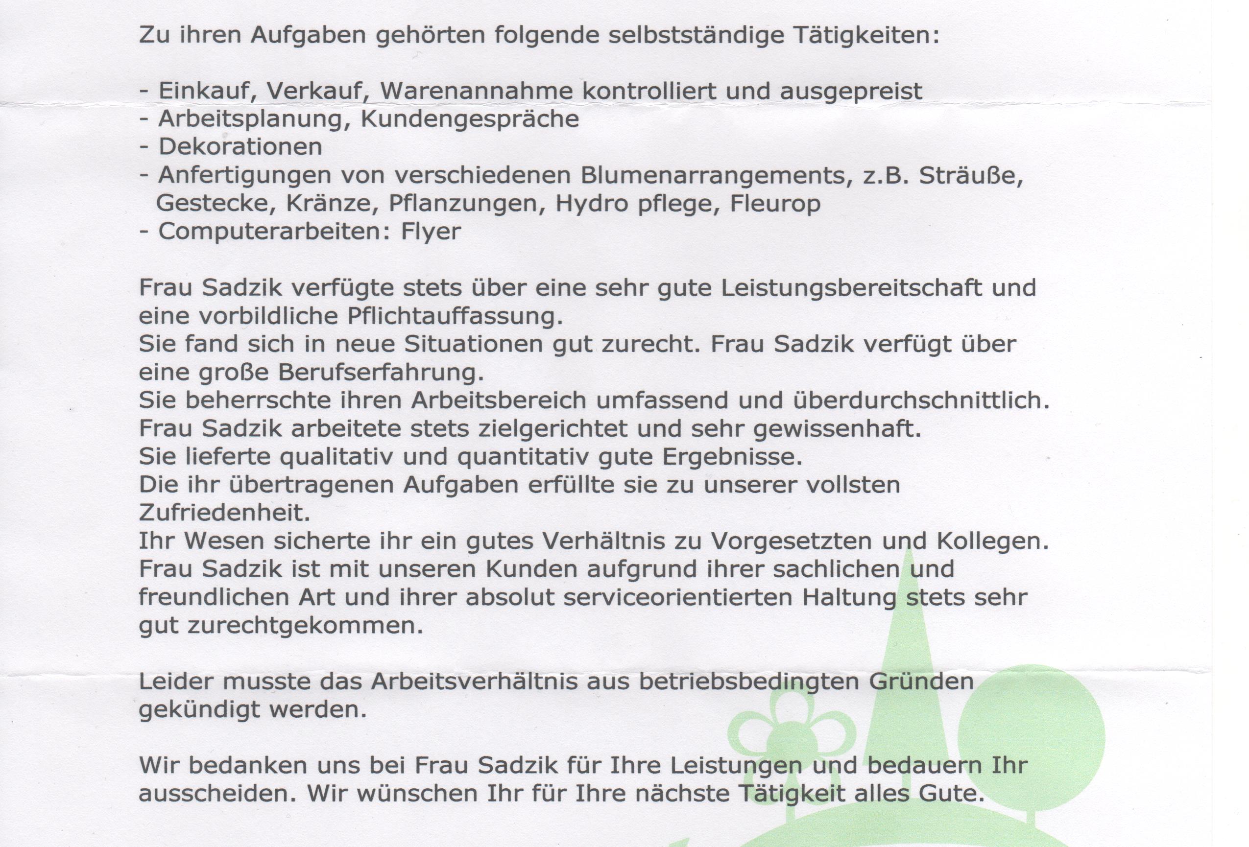 Beurteilung Vom Arbeitszeugnis