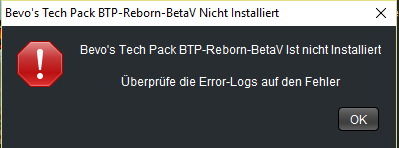 FehlerMeldung - (Minecraft, Modpack, BevoPack)
