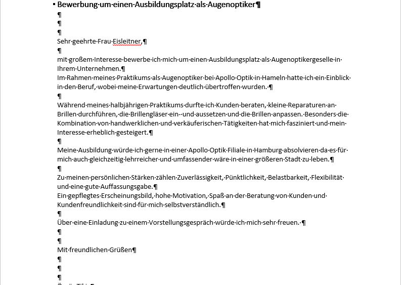Bewerbung Als Augenoptiker Sieht Das So Gut Aus Ausbildung Optiker Bewerbung Als Augenoptiker Ausbildung