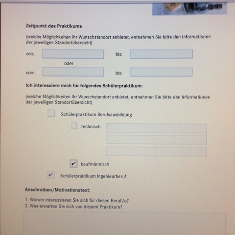 1.Warum interessierst du dich für diesen Beruf?
2. Was erwarten Sie von diesem P - (Bewerbung, Praktikum, Mercedes Benz)