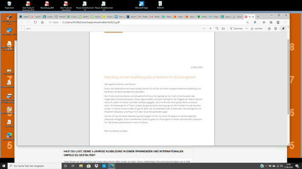 Bewerbung Fur Kaufmann Fur Buromanagement Ausbildung Und Studium Burokaufmann