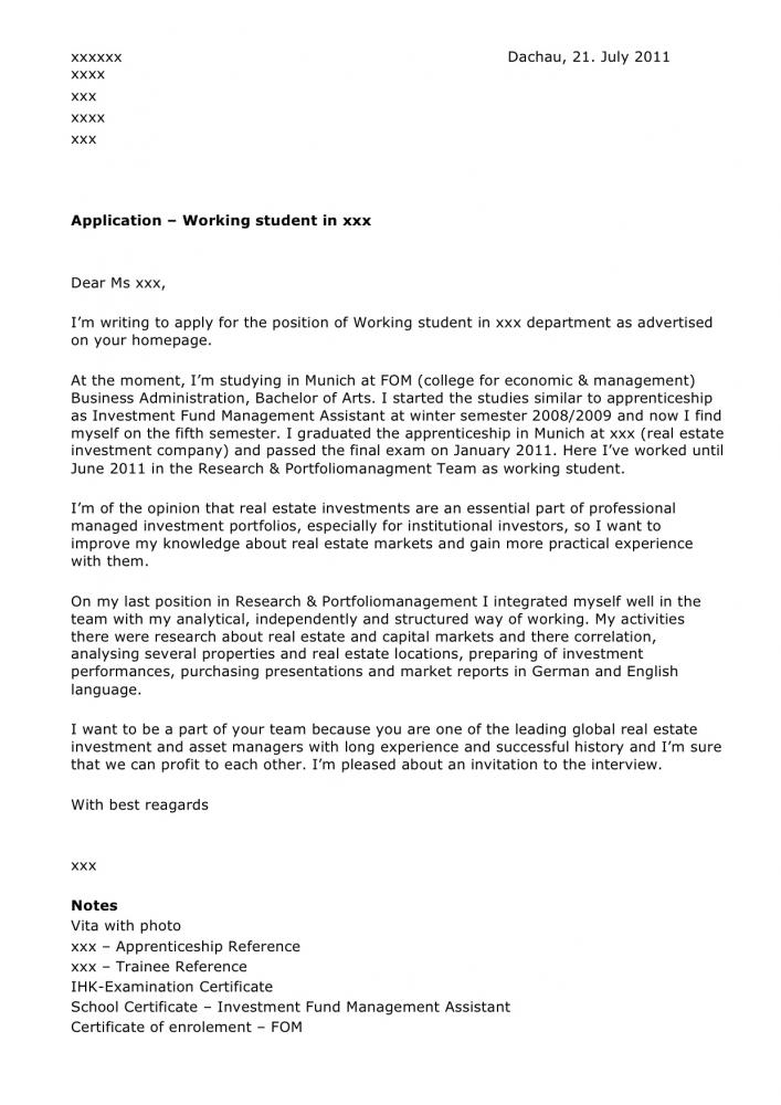 Job application letter Job application letter