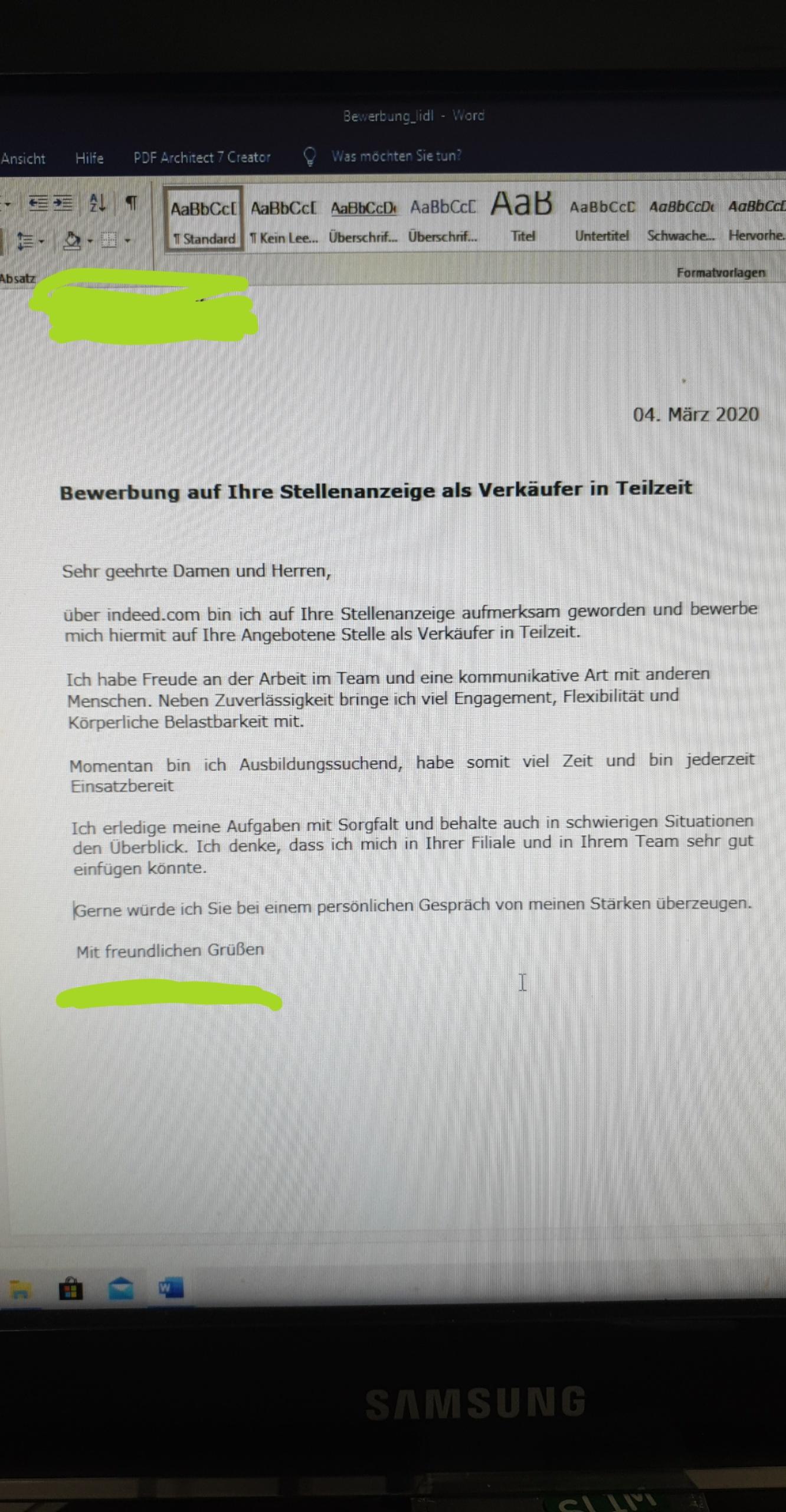 Bewerbung Teilzeit So Ok Teilzeitjob Teilzeitarbeit Bewerbungsvorlage Teilzeit