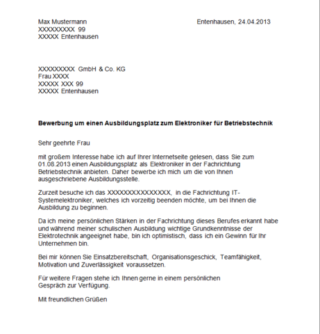 Habt Ihr Verbesserungsvorschlage Fur Meine Bewerbung Um Eine Ausbildungsstelle Ausbildung Bewerbung Um Oder Für
