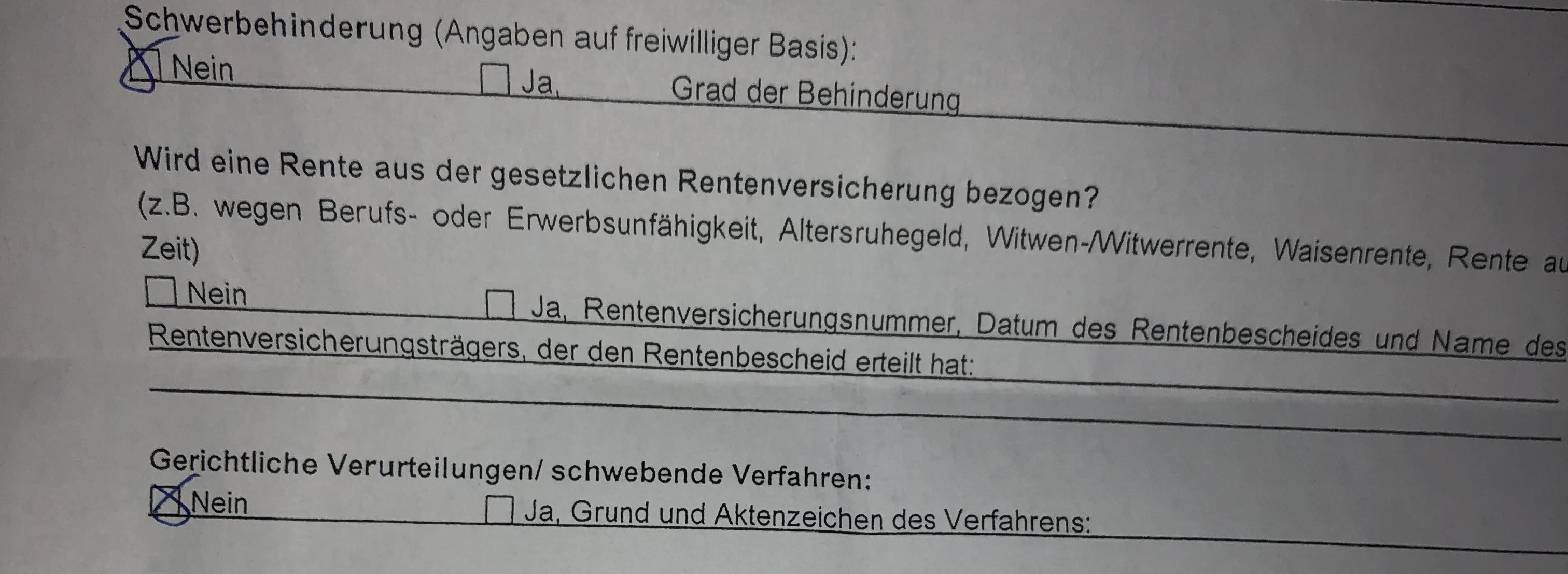 Bewerbungsbogen Ausbildung Rentenversicherung