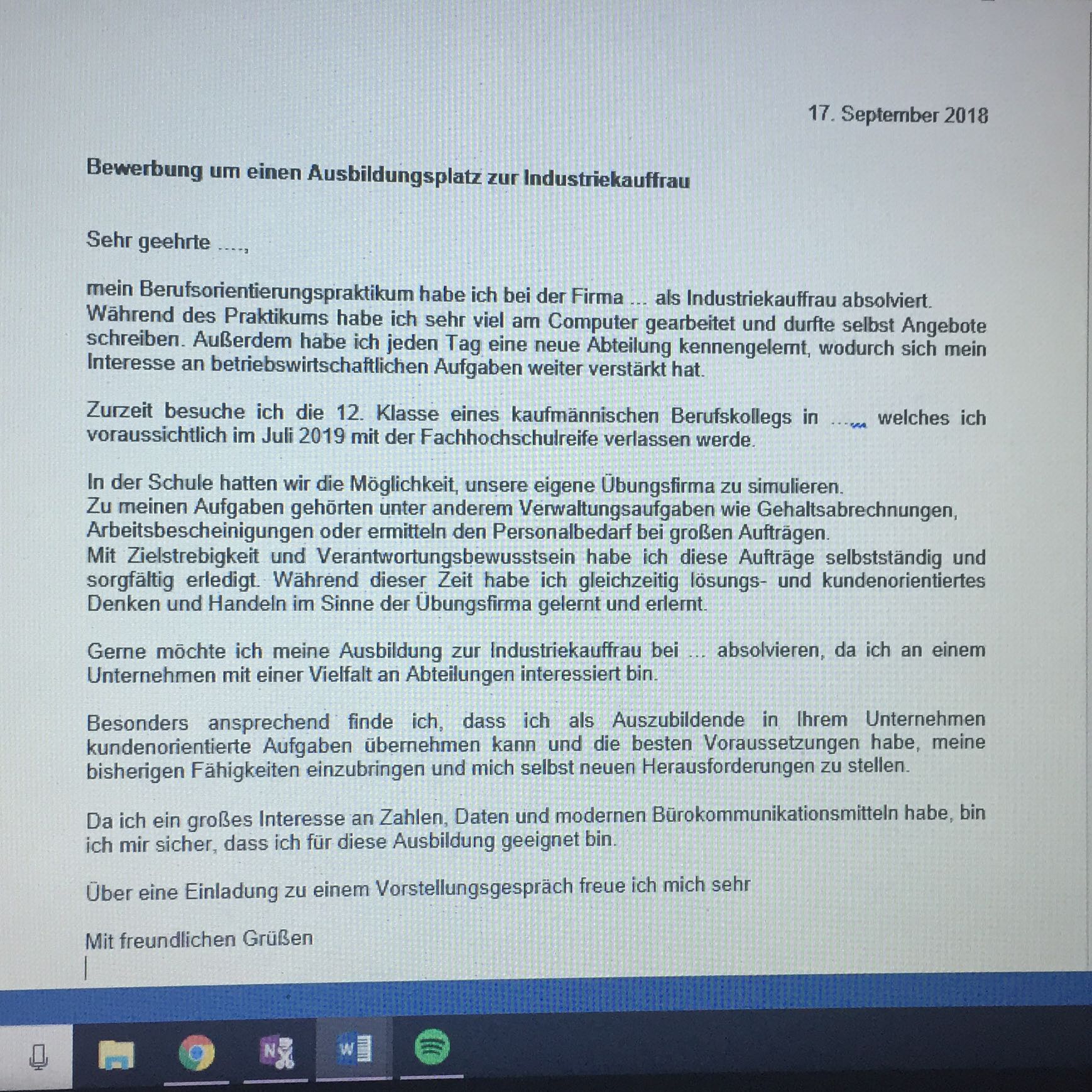 Bewerbungsschreiben Control Deutsch Bewerbung Rechtschreibung