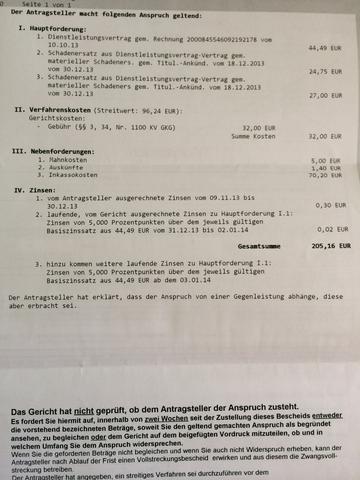 Bfs Riskcollection Gmbh Und Paypal Mahnbescheid Recht Anwalt