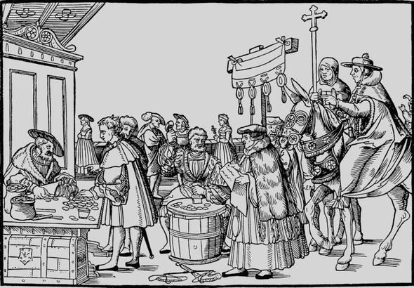 Ablasshandel - (Bibel, Karikatur, Martin Luther)