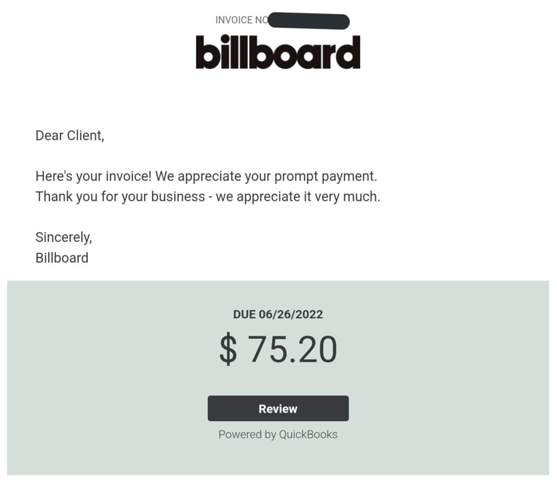 Billboard Rechnung - Ist das Spam oder muss ich etwas bezahlen?