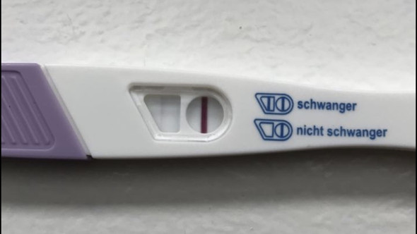 Ich habe einen Schwangerschaftstest gemacht, siehe Bild ...