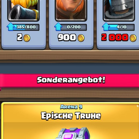 Bin In Clash Royal In Die Legendary Arena Aufgestiegen Und Weiss Nicht Ob Ich Das Angebot Auch Bekomme Wenn Gerade Eines In Dem Shop Ist Clash Of Clans
