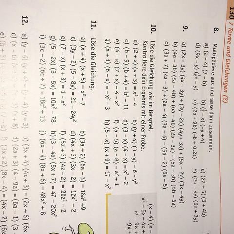 Aufgabe 8 - (Schule, Mathe, Gleichungen)