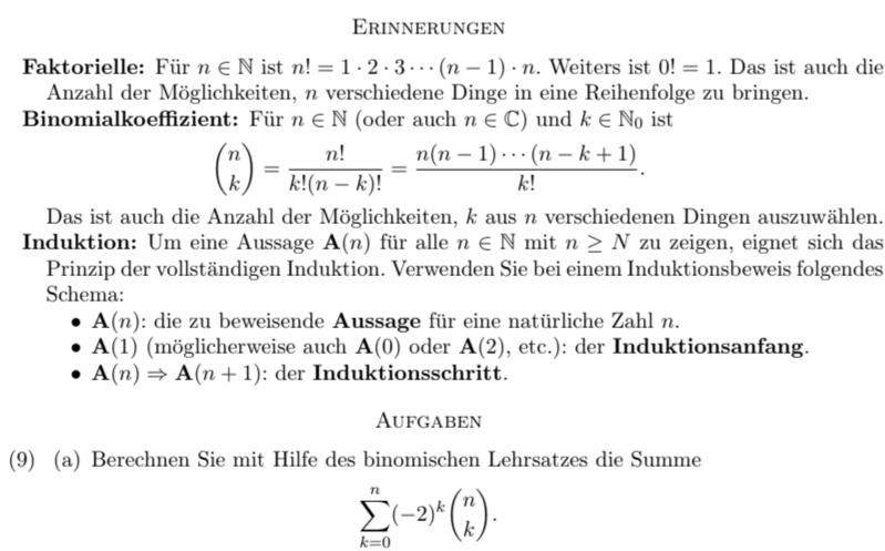 Binomischer Lehrsatz Frage? (rechnen, Mathematiker)