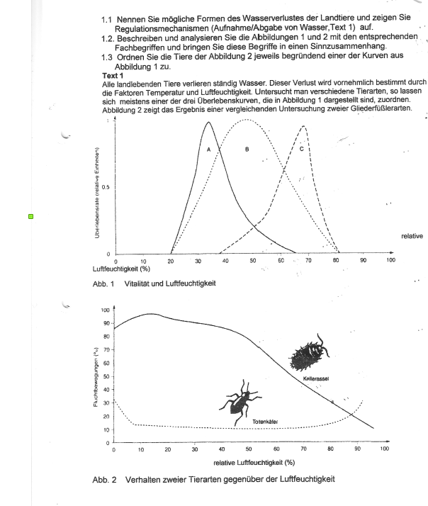 Biologie Fragen Und Antworten biologie ökologie frage zur 1.2 und 1.3? (Schule, Abitur, Leistungskurs)