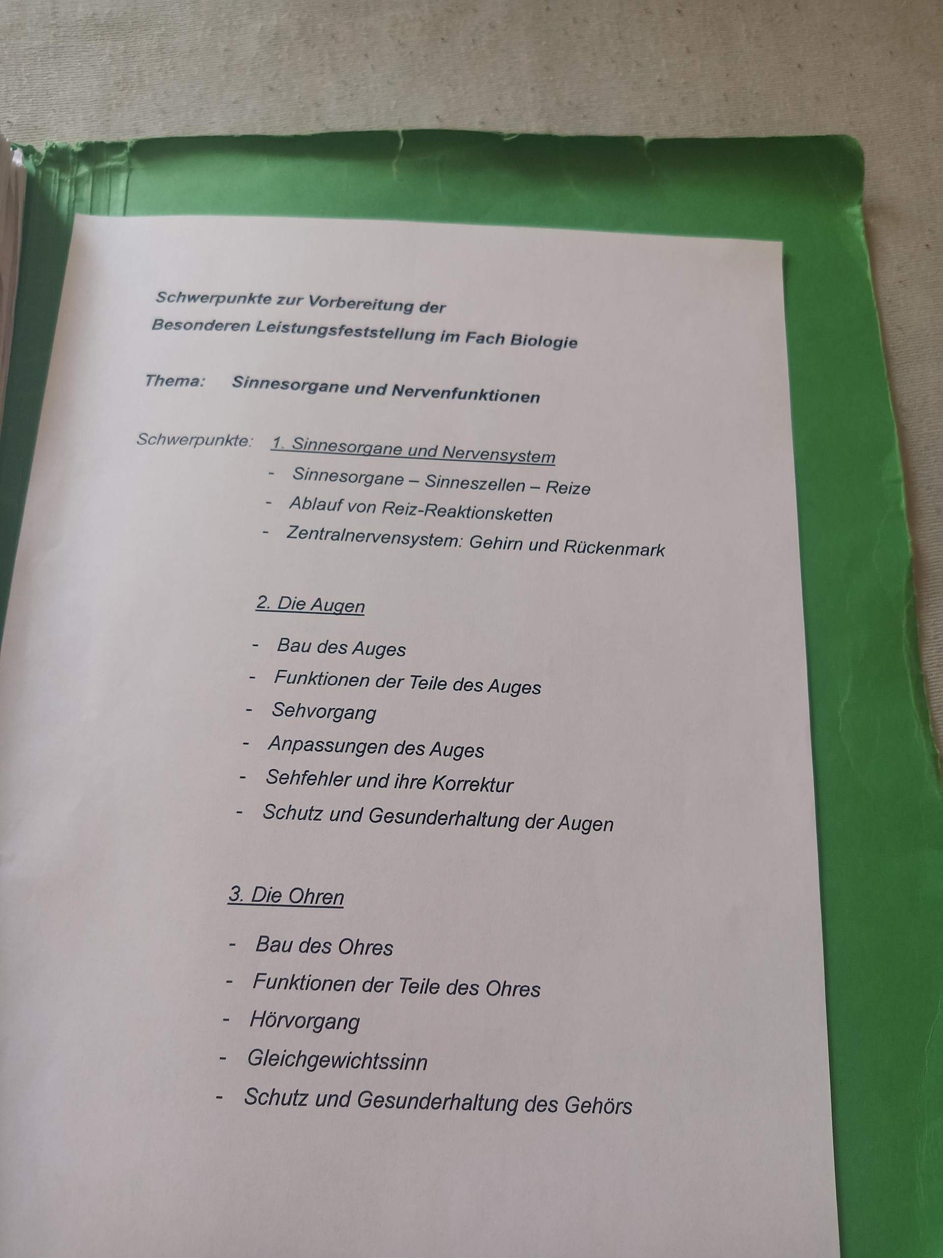 biologie prüfung realschule sachsen pdf