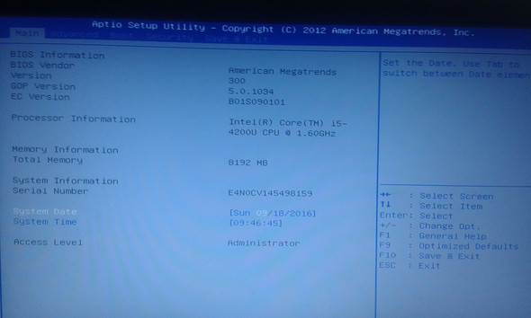 Erste Seite - (Bios, Laptop Asus)