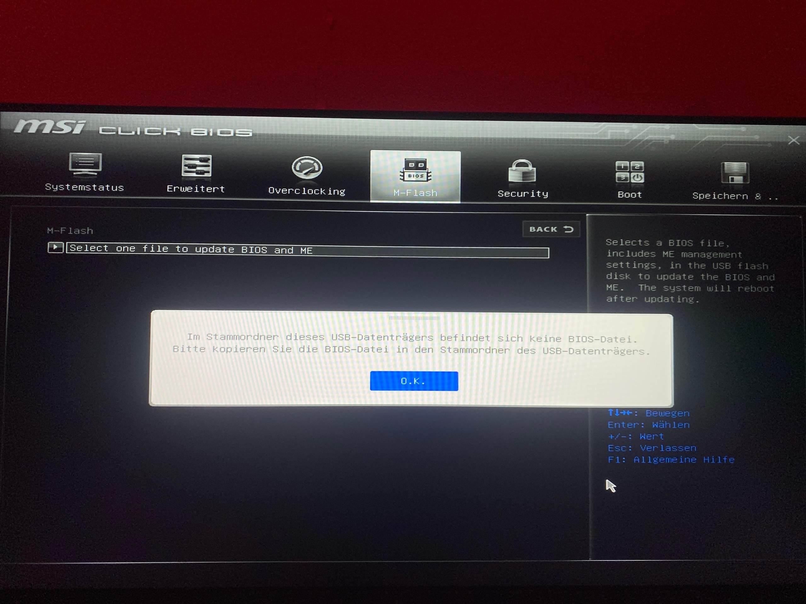 BIOS File wird nicht erkannt MSI CLICK BIOS? (PC, Gaming PC, Prozessor)