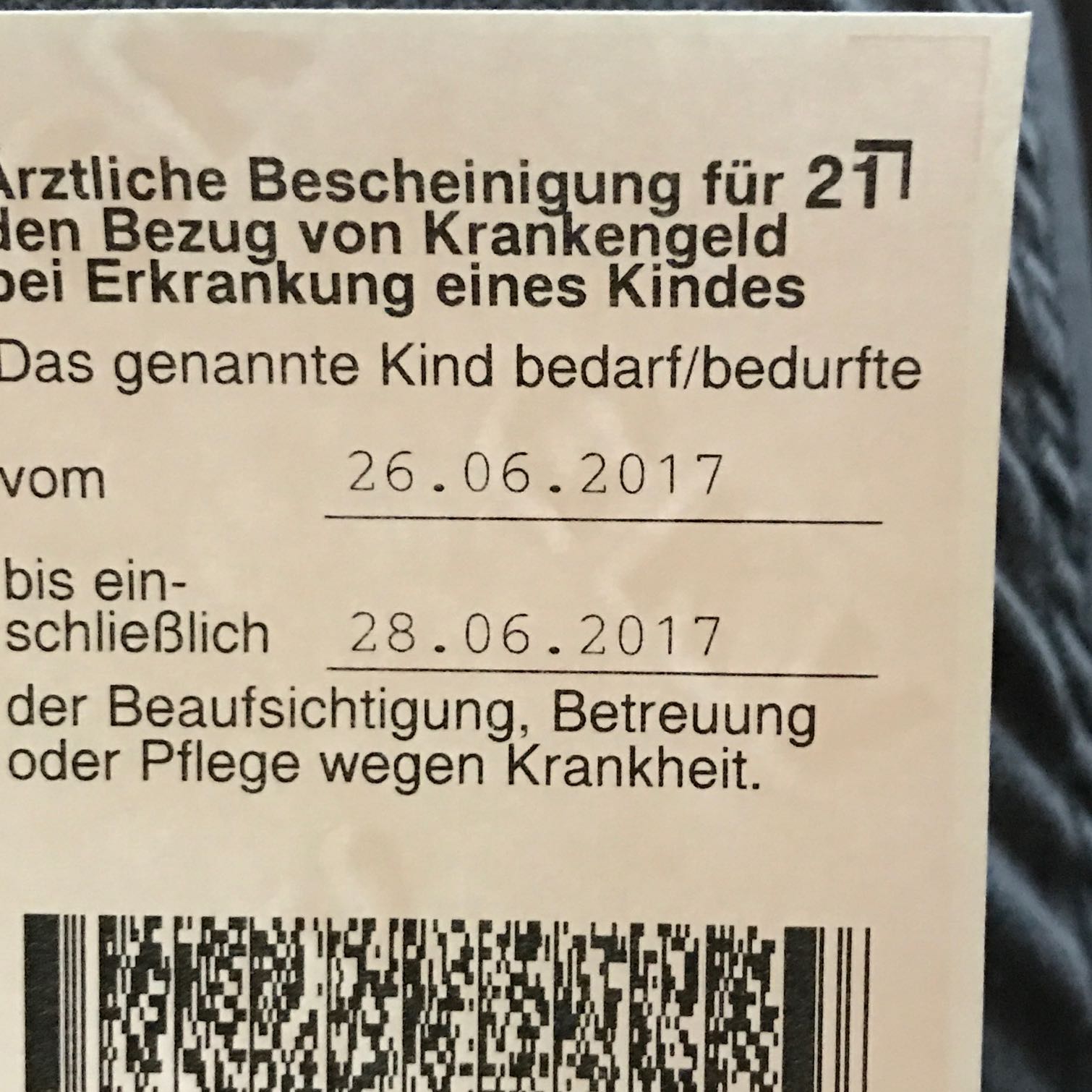 Bis wann gilt die Krankschreibung? (krank)