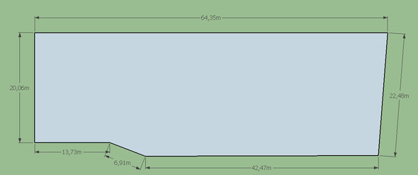 Maße zur Flächenberechnung - (Grundstück, Flächenberechnung)