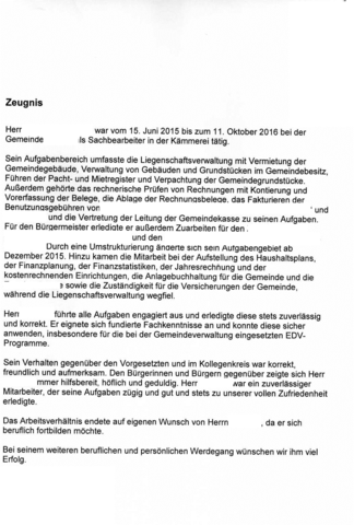 Zeugnis - (Recht, Arbeitsrecht, Arbeitszeugnis)